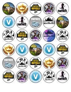 Gaming Edible Cupcake Toppers – Wafer – Fortnite Birthday Cake Decorations - Picture 1 of 4