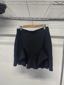 C/Meo Collective Black Mini Skirt With Lining, Sz L, RRP $185 - Picture 1 of 6