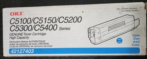 Okidata Type C6 Image Toner 42127401, Cyan for Okidata C5100, C5150, C5200 - Picture 1 of 1