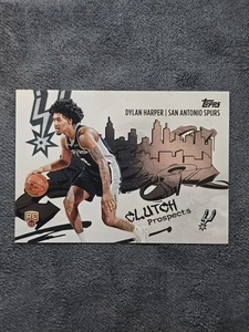 DYLAN HARPER RC CC-2 2025-26 Topps Baloncesto "CLUTCH CITY PROSPECTS" Spurs - Imagen 1 de 2