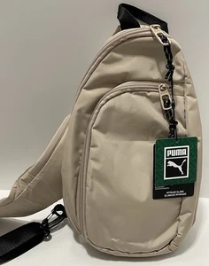 Puma Myraid Sling Bag Light Beige One Size Adjustable Strap Pocket NEW - Picture 1 of 17