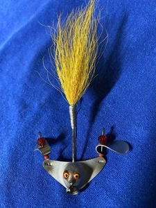 Antiguo, raro y único señuelo de pesca vintage doble giratorio sin malezas bucktail - Imagen 1 de 4