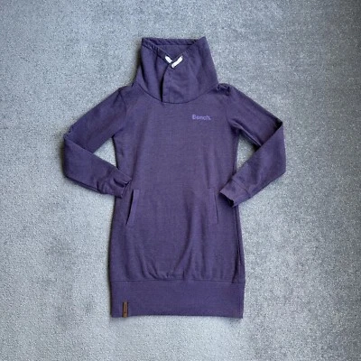 BENCH Damen Pullover Sweatshirt Langarm Gr. 182 Rollkragen Lang Logo A6808 Lila - Bild 1 von 4