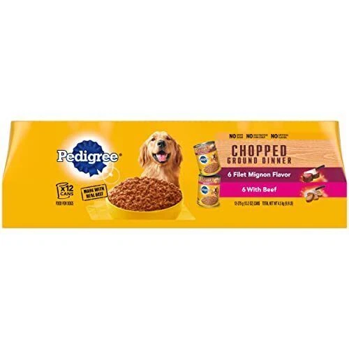 Pedigree 023100112152 Chopped Wet Dog Food - 13.2 oz.