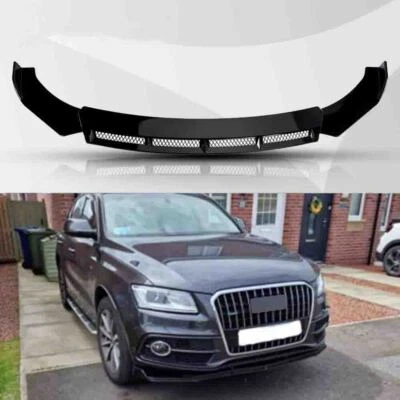 For Audi A4 A5 A6 A7 B7 B8 Glossy Black Front Bumper Lip Spoiler Splitter Cover Foto 1 de 4