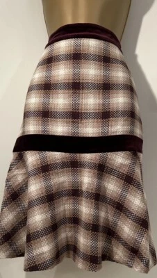 Falda De Colección Valentino Lana y Angora Mezcla Caramelo Tweed Suave Moderna - 8/10 En muy buena condición Foto 1 de 4