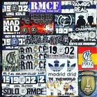 100 x autocollants Real Madrid basés sur des ultras affiche badge écharpe drapeau RMCF Bernebau