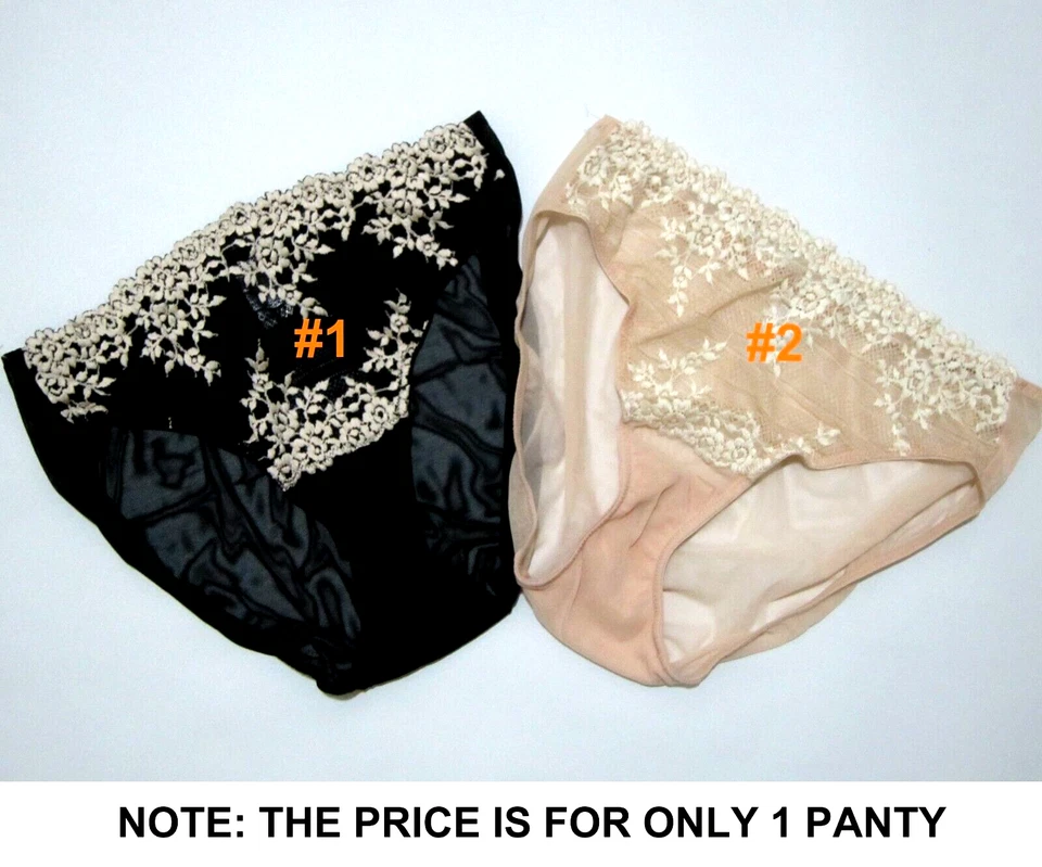 1 Wacoal EMBRACE LACE Embroidered Floral Mesh Sheer HI-CUT BRIEF PANTY M 841191 - Image 1 of 1