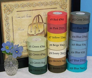 BTY Pick Color Vintage 1.5" French Grosgrain Ribbon Petersham Cotton Rayon Hat - Picture 1 of 7