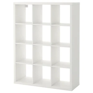 IKEA KALLAX Shelving Unit with Inserts Storage Display Organizer White 112x147cm - Picture 1 of 9