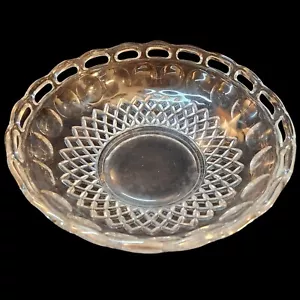 McKee Glass Vintage 1920-1930"s Clear Glass Bowl Colonial/ Plymouth Band and Thu - Picture 1 of 4