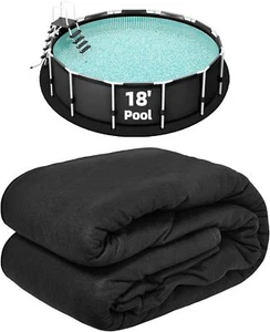 18-Foot Pool Liner Pad for Above Ground Pools, Round Under Pool Mat Prevents Pun - Picture 1 of 6