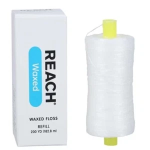Reach Waxed Mint Dental Floss 200yd Refill Shred-Resistant Oral Care - Picture 1 of 2