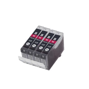 4 cartuchos de tinta magenta para Canon MP500 MP510 mp530 MP600 CLI-8M - Imagen 1 de 2