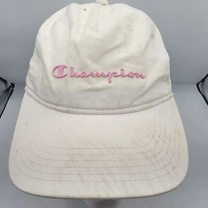 Champion Womens Hat Cap White Pink Casual Adjustable Lightweight Outdoors - Picture 1 of 9