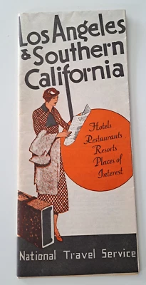 Mapa pictórico vista de pájaro de LOS ANGELES SOUTH CALIFORNIA 1934 Pacific Expo Foto 1 de 4