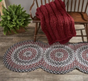 LIMESTONE CIRCLES BRAIDED COUNTRY AREA RUG RUNNER BY PARK DESIGNS LARGE 30”x72” - Picture 1 of 3