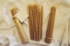 SMALL CANDLES x 25 - 100% PURE AUSTRALIAN BEES WAX (270mm x 5mm / 7 - 9 grams) - Picture 1 of 2