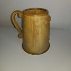 Huge Vintage Pottery Mug Container with Handle Brown Pitcher Vase