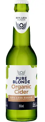 Pure Blonde Organic Apple Cider Bottles 355ml Bottle Case Of 24 • 40.69$
