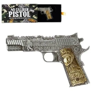.45 Kaliber Pistole Kurzwaffe 2024 2 oz 10000 CFA Francs Silber vergoldete Münze Tschad - Bild 1 von 8