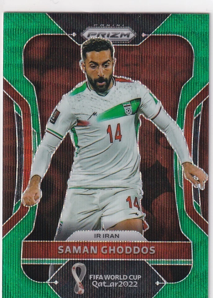 2022 PRIZMS GREEN WAVE SAMAN GHODDOS IR IRAN FIFA WORLD CUP SOCCER BZ-2417 - Image 1 of 1