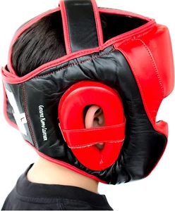Victorbudousa Boxing Headgear | MMA Sparring Training Leather| Face Guard Helmet - Picture 1 of 4
