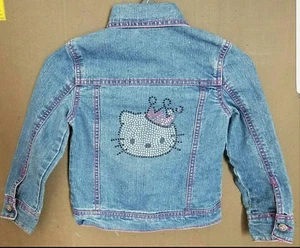 HELLO KITTY BLUE JEAN JACKET  Sz 4 from MACYS  - Picture 1 of 10