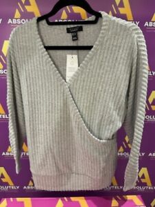 New look Maternity Grey Ribbed Fine Knitted Jumper  RRP £16