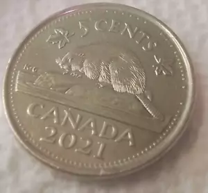2021 5 cents Canadian 001247 - Picture 1 of 5