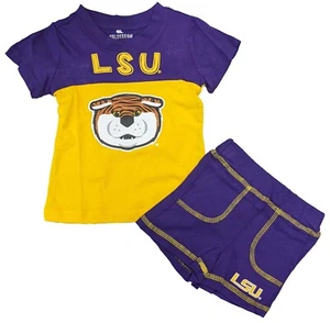 LSU Tigers Colosseum Infant NCAA Giddy Up Shirt & Short Set - Picture 1 of 1