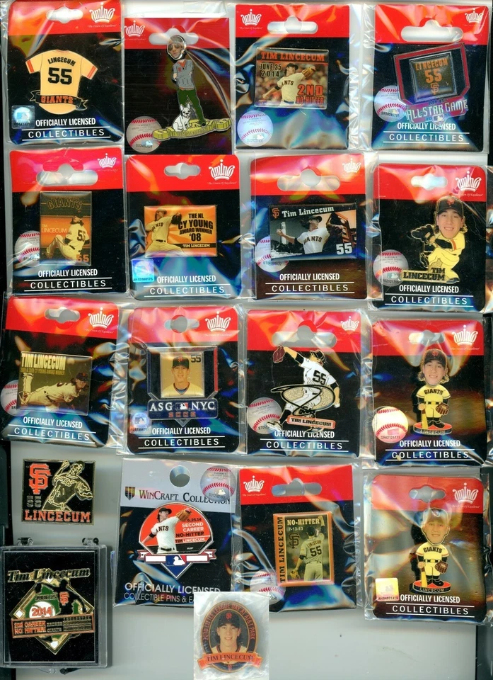 SF Giants Tim Lincecum Pin Choice Pins No-Hitter CY Young All-Star Game Timmy - Image 1 of 1