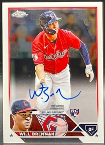 2023 Topps Chrome Will Brennan Rookie Card Autograph RC #RA-WBR Guardians - Bild 1 von 2