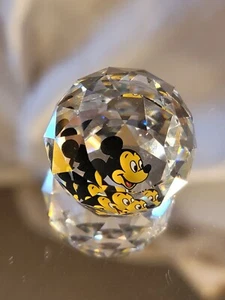 Pisapapeles Swarovski Pequeño Disney World Mickey Mouse Cristal Prisma 1990 COMO NUEVO q6 - Imagen 1 de 4