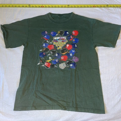 MLB All Star Game 2006 Graphic T Shirt Size Large Baseball Vintage Green Cover