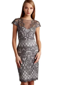 Tadashi Shoji Spitze Pailletten Cocktail Tee Party Kleid Kleid Gr. 8 $ 349 * 1494 - Bild 1 von 4