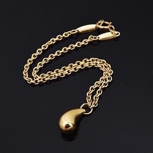 18k Yellow Gold Tiffany & Co Elsa Peretti Teardrop Bracelet 7.25"