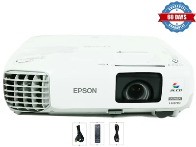WXGA 3LCD Projector for Home Theater Games In Full HD 3000 ANSI HDMI w/Bundle - Image 1 of 4