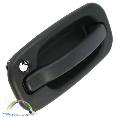 Black For Chevrolet Silverado 2500 HD 2001-2006 Outside Door Handle Front Left - Image 1 of 4