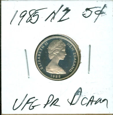 1985 NEW ZEALAND 5 CENTS ULTRA FINEST PROOF DCAM    $3.99 SHIPPING N.Z. - Image 1 of 2