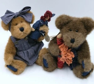 LOT 2 Boyds Bears Sally Quignapple With Annie & Simon Beanster With Andy w tags - Picture 1 of 7