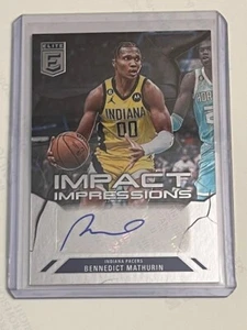 2023-24 Donruss Elite Bennedict Mathurin Impact Impressions Auto #II-BEN - Foto 1 di 2