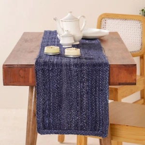 Table Runner Natural Jute Farmhouse Braided Kitchen Decor Jute Table Runner - Picture 1 of 6