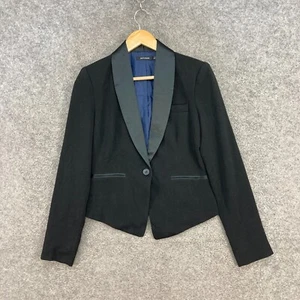 Portmans Jacket Womens 8 Black Lined Blazer Button Collar Business Formal 26415 - Picture 1 of 10