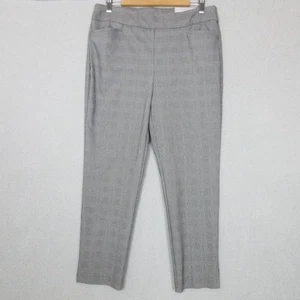 Chicos Pants Womens 12R Plaid So Slimming Brigitte Slim Leg Ankle New With Tags - Picture 1 of 12