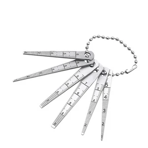  Medidores de filete de soldadura de metal calibre de enchufe de alta precisión de acero inoxidable de 6 piezas - Imagen 1 de 11