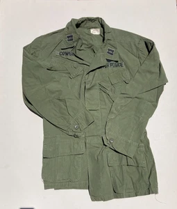 OG 107 Jungle Jacket Medium Reg Slant Pocket Cotton Poplin Vietnam Non-ripstop - Picture 1 of 11