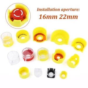 16MM/22MM Flat Head/Emergency Stop Button Switch Protective Cover Waterproof - Picture 1 of 41