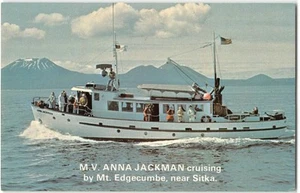 M.V. ANNA JACKMAN Mt. Postal vintage cristiana de Edgecumbe, Sitka, Alaska de los años 60 - Imagen 1 de 2