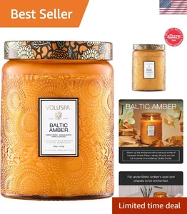 Amber Resin Scented Candle, 18 oz, Coconut Wax Blend - Picture 1 of 9